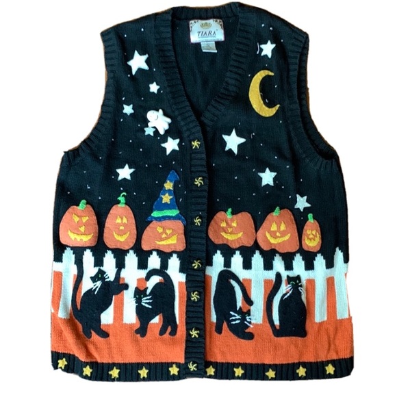 Vintage Sweaters Vintage Halloween Sweater Vest Poshmark